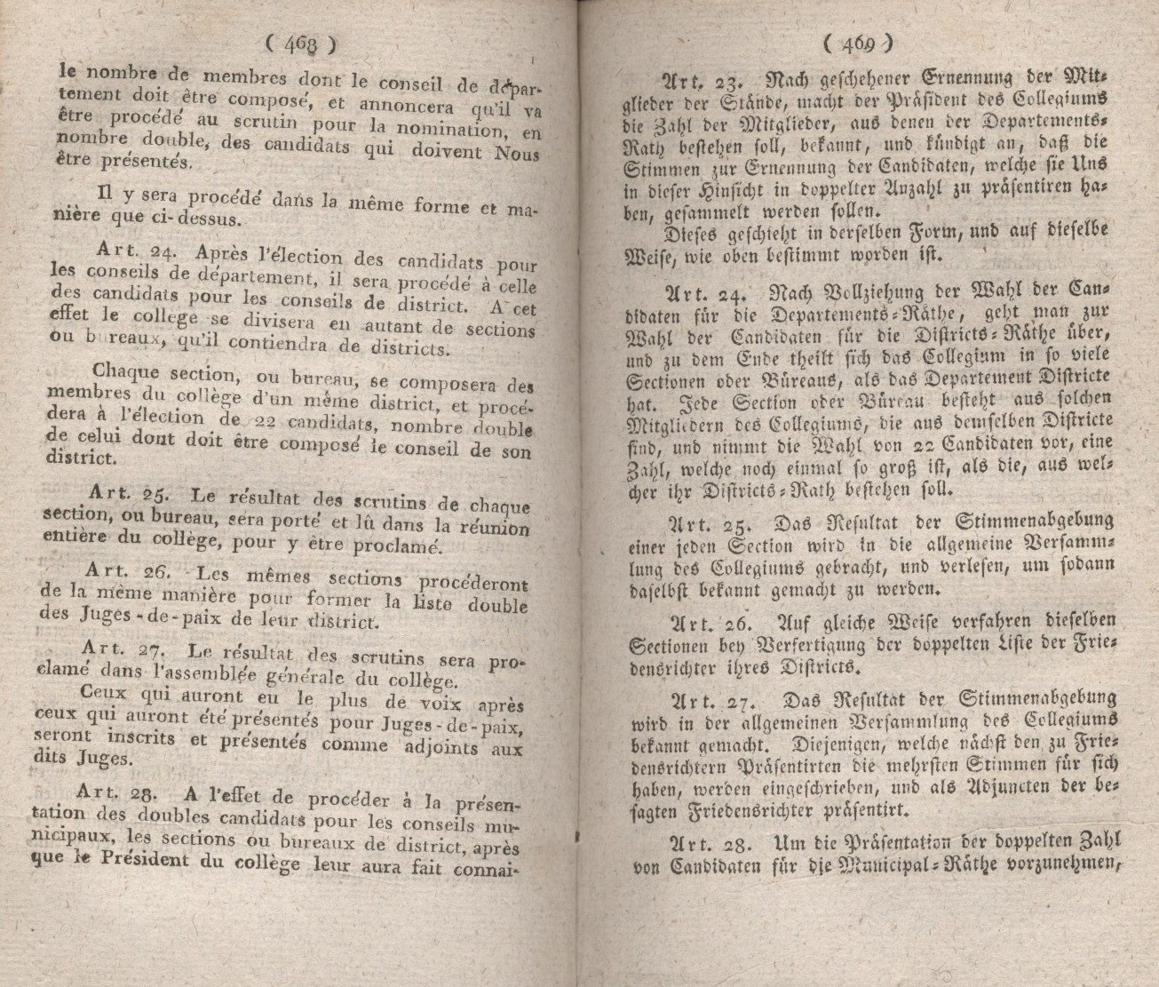 Königliches Dekret vom 18. März 1808, welches die Verrichtung der Wahl-Collegien des Königreichs, wie auch die Art und Weise, wie sie gehalten werden sollen, bestimmt.