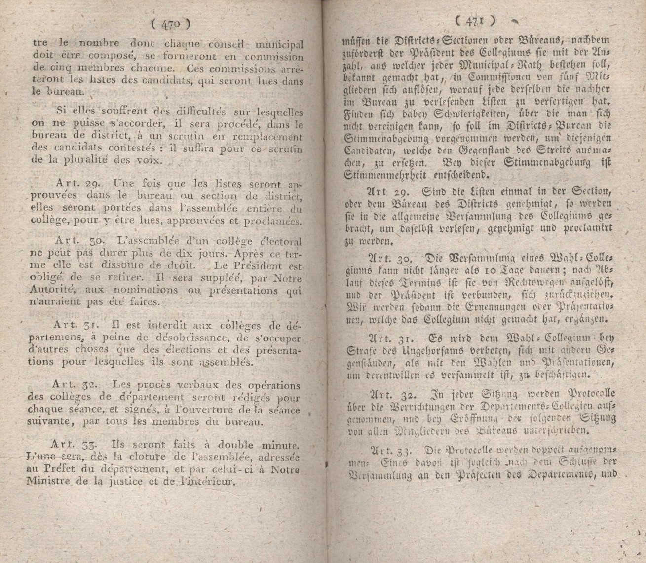 Königliches Dekret vom 18. März 1808, welches die Verrichtung der Wahl-Collegien des Königreichs, wie auch die Art und Weise, wie sie gehalten werden sollen, bestimmt.