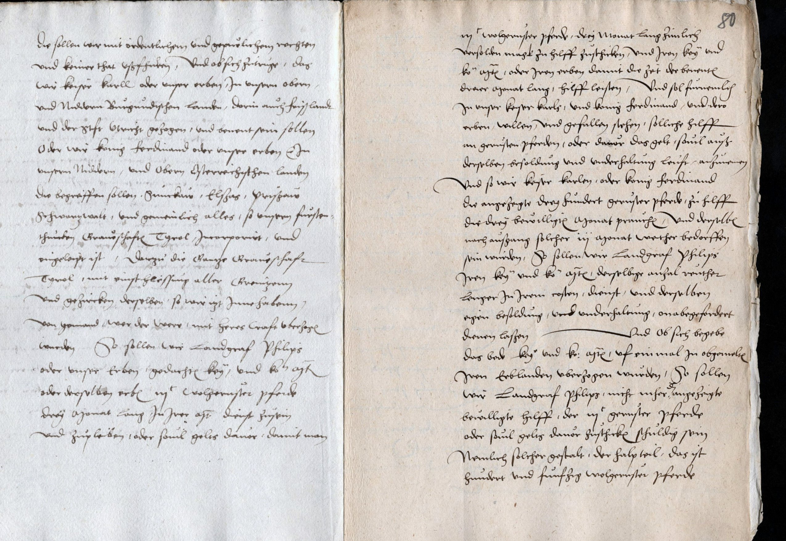 Bündnisangebot Kaiser Karls V. und dessen Bruder, König Ferdinand I., an Landgraf Philipp I. von Hessen, März 1535
