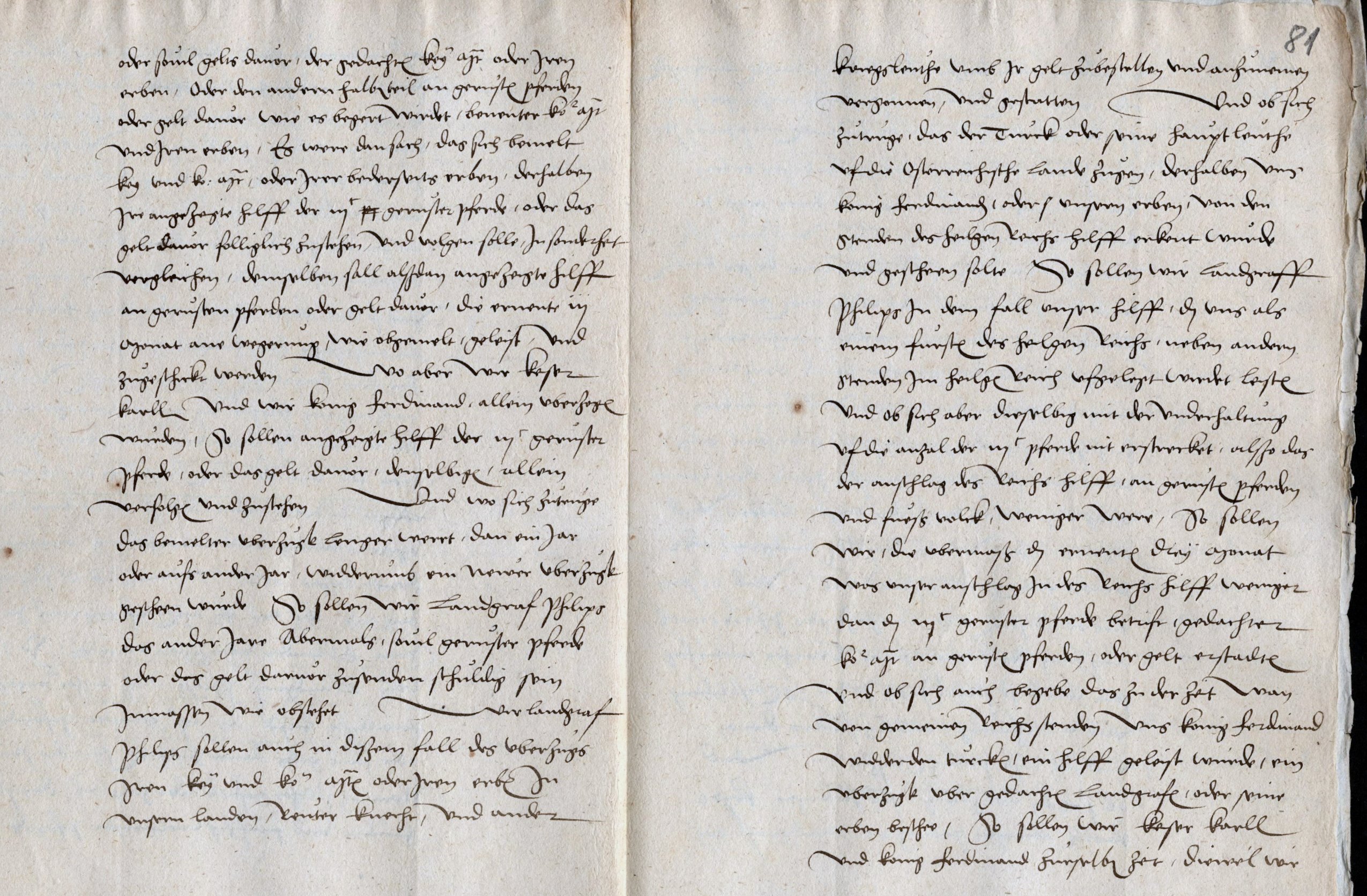 Bündnisangebot Kaiser Karls V. und dessen Bruder, König Ferdinand I., an Landgraf Philipp I. von Hessen, März 1535