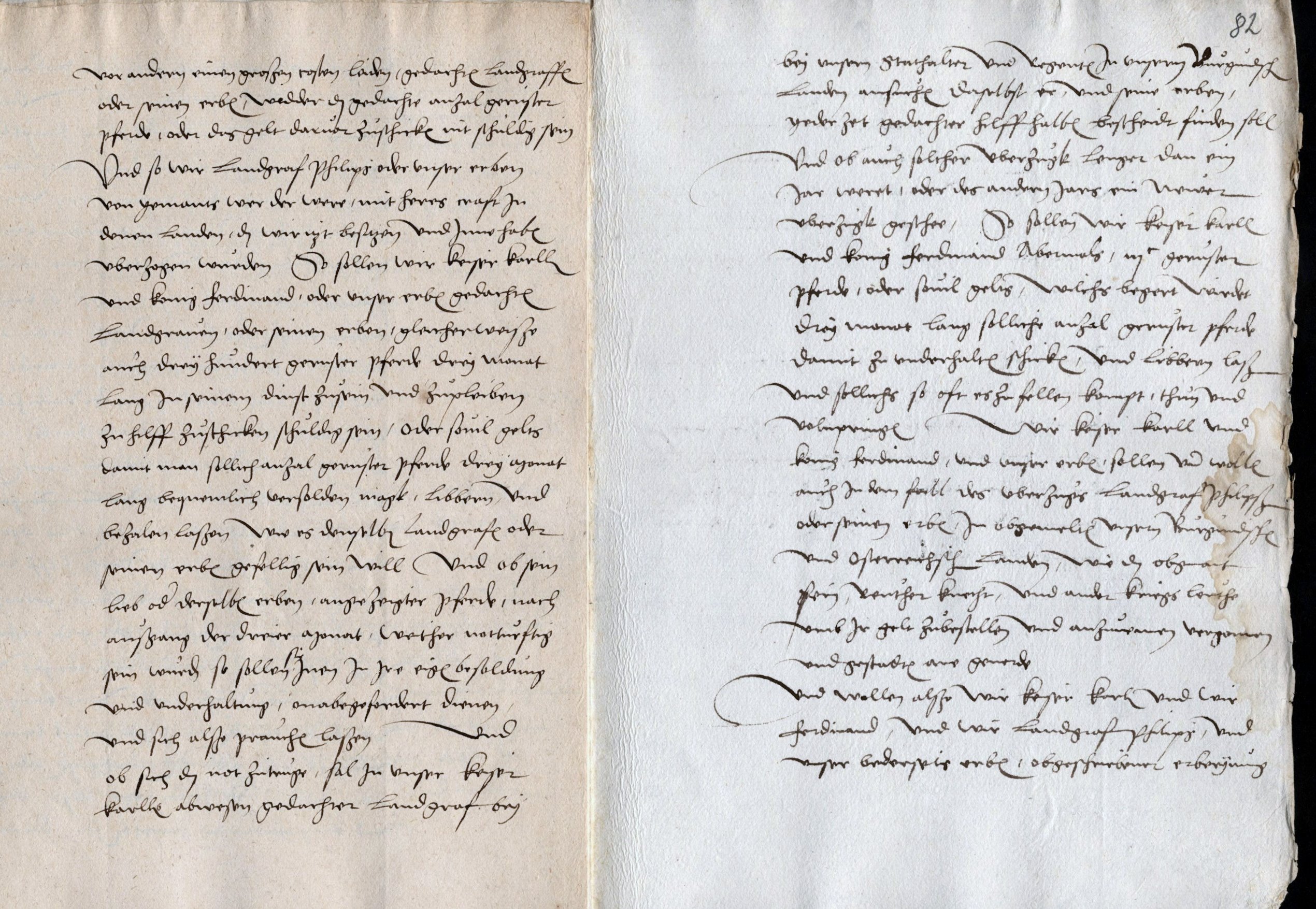 Bündnisangebot Kaiser Karls V. und dessen Bruder, König Ferdinand I., an Landgraf Philipp I. von Hessen, März 1535