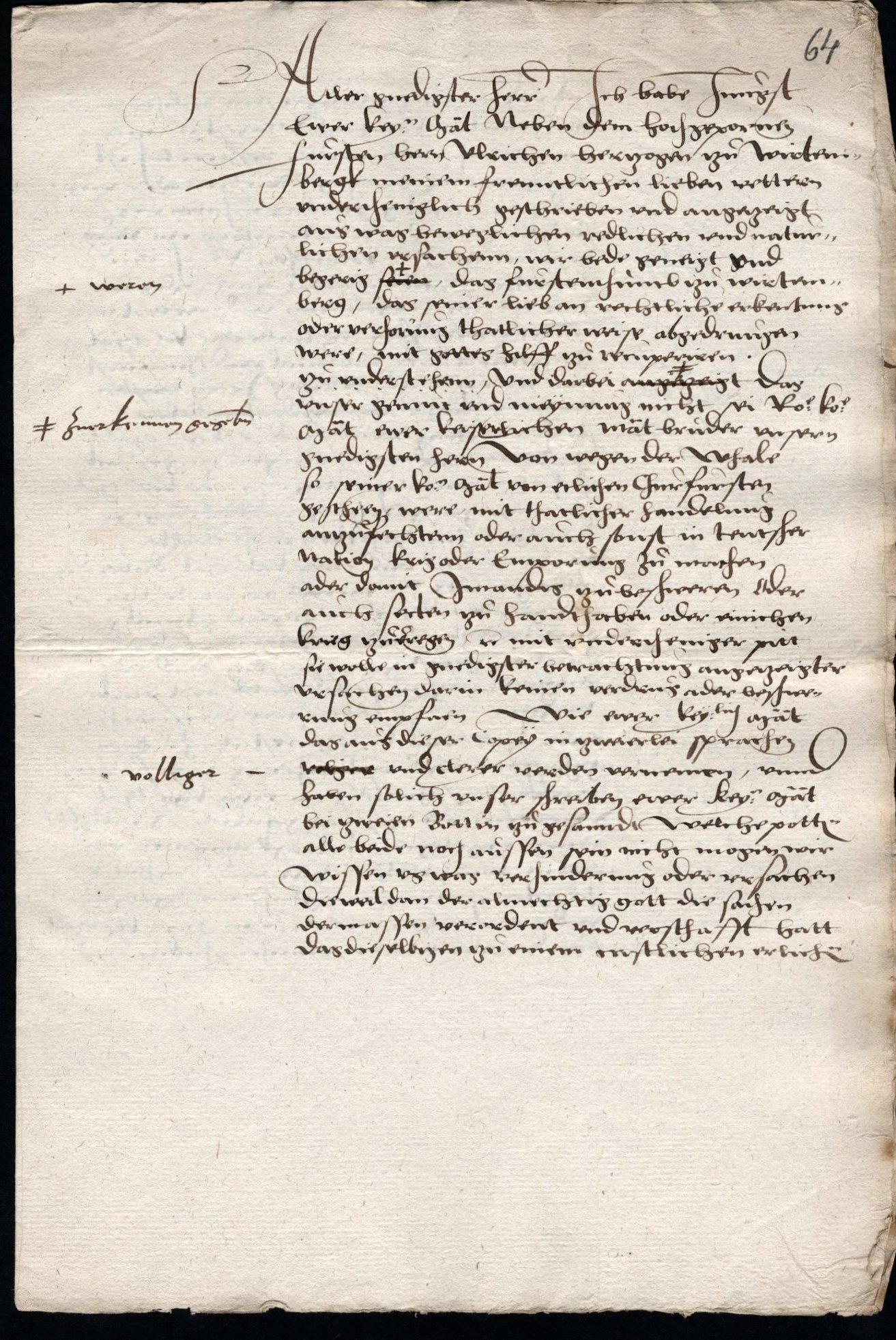 Granvella, Kaiser Karl V. und Landgraf Philipp I.,  vom 20. Juli 1534