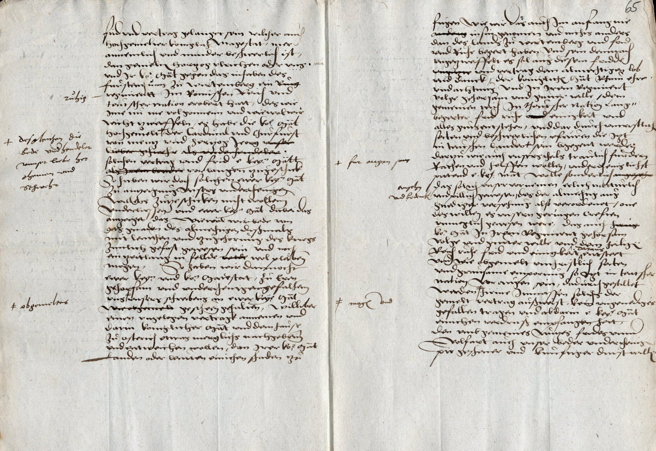 Granvella, Kaiser Karl V. und Landgraf Philipp I.,  vom 20. Juli 1534