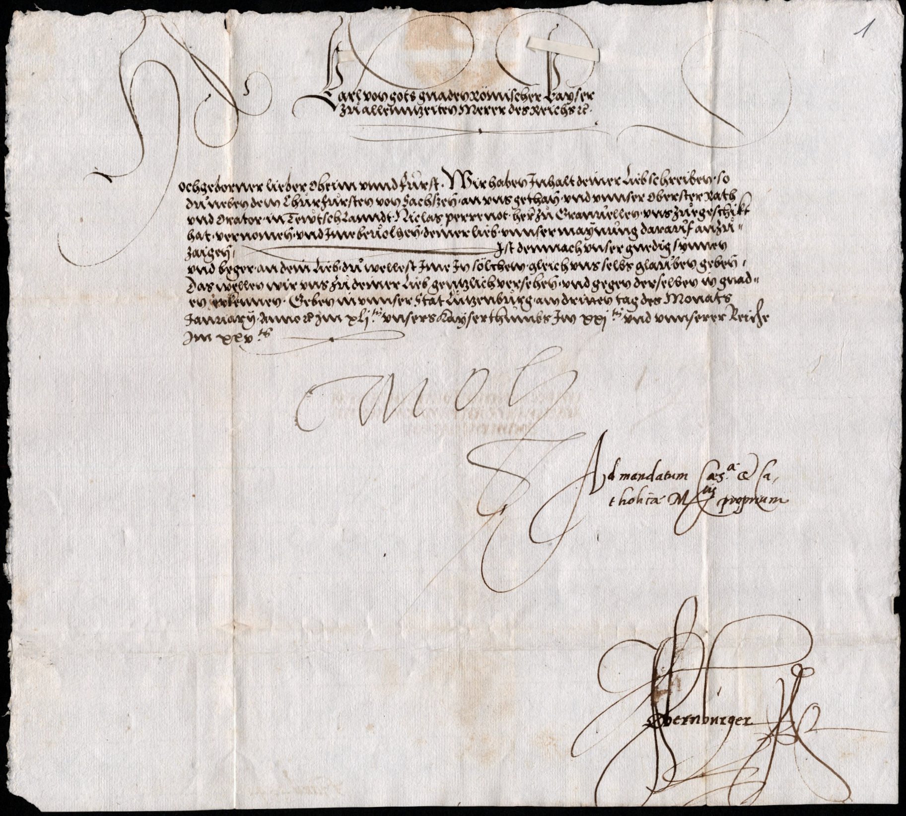 Kaiser Karl V. an Landgraf Philipp I., 3.1. 1541