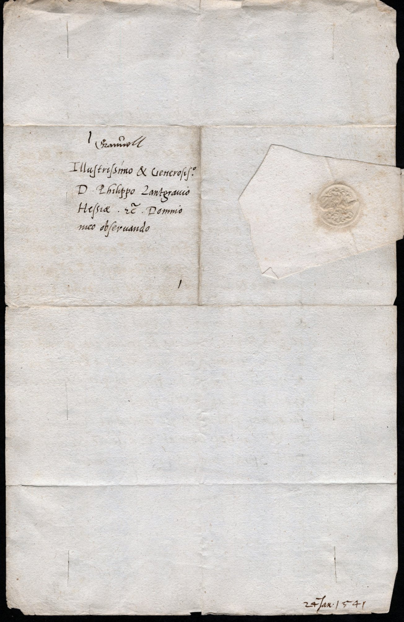 Granvella an Landgraf Philipp I., 24.1. 1541