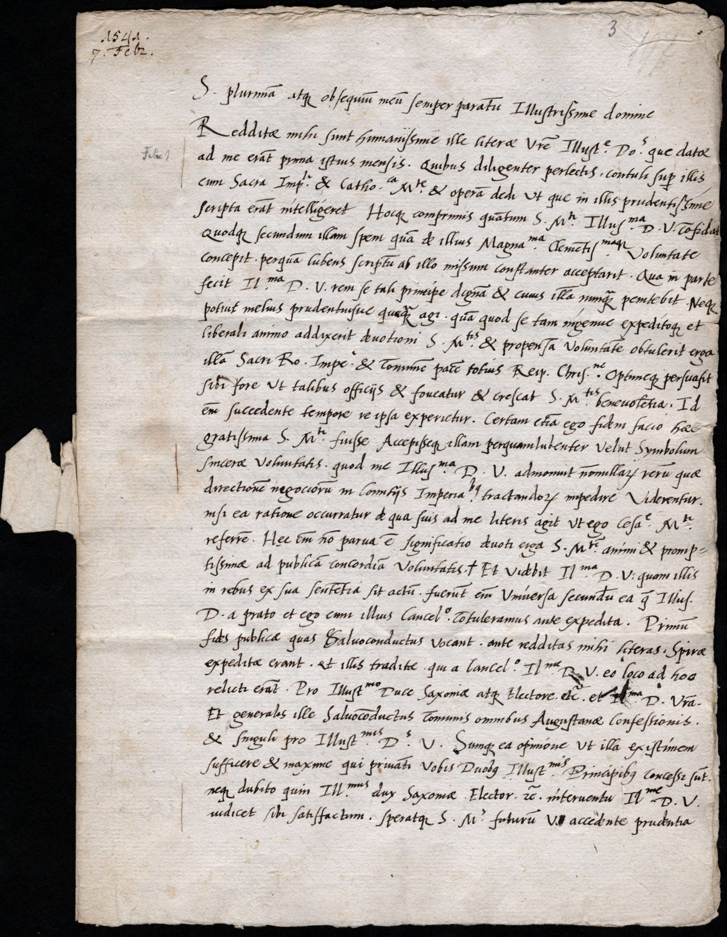 Granvella an Landgraf Philipp I., 7. Februar 1541