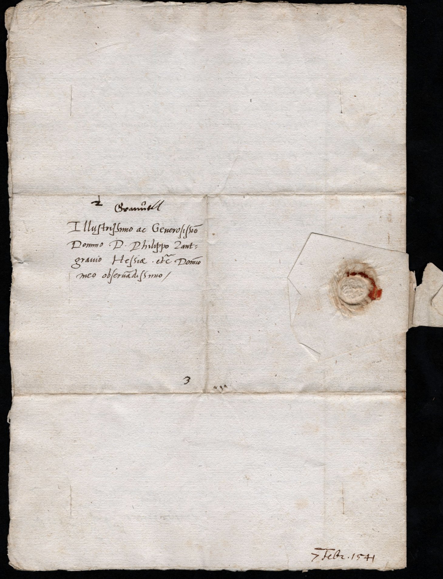 Granvella an Landgraf Philipp I., 7. Februar 1541