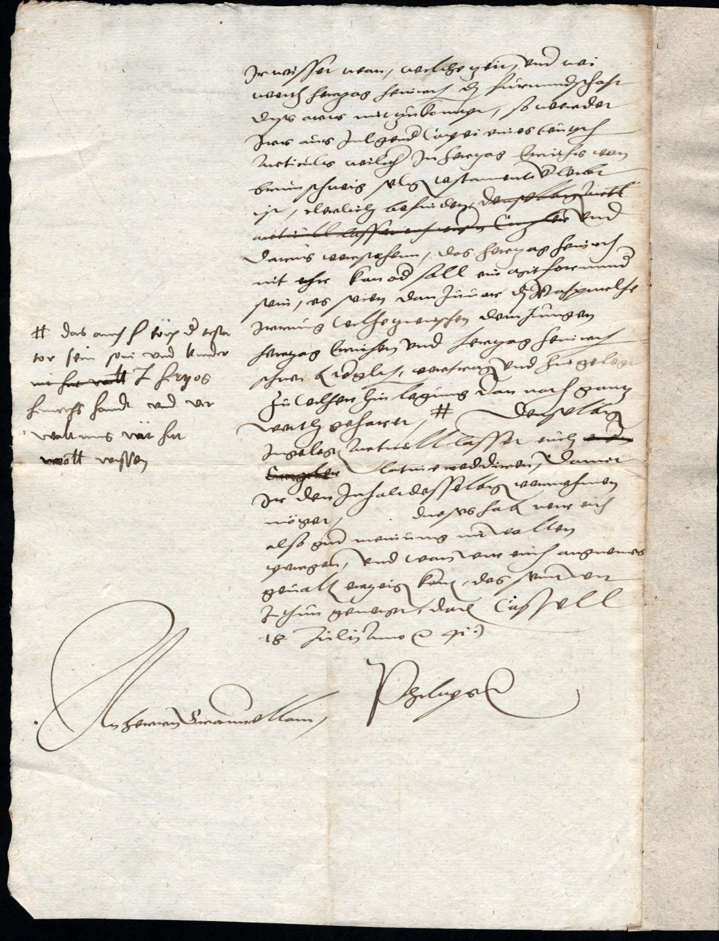 Der Vertrag vom 15. Juli 1541