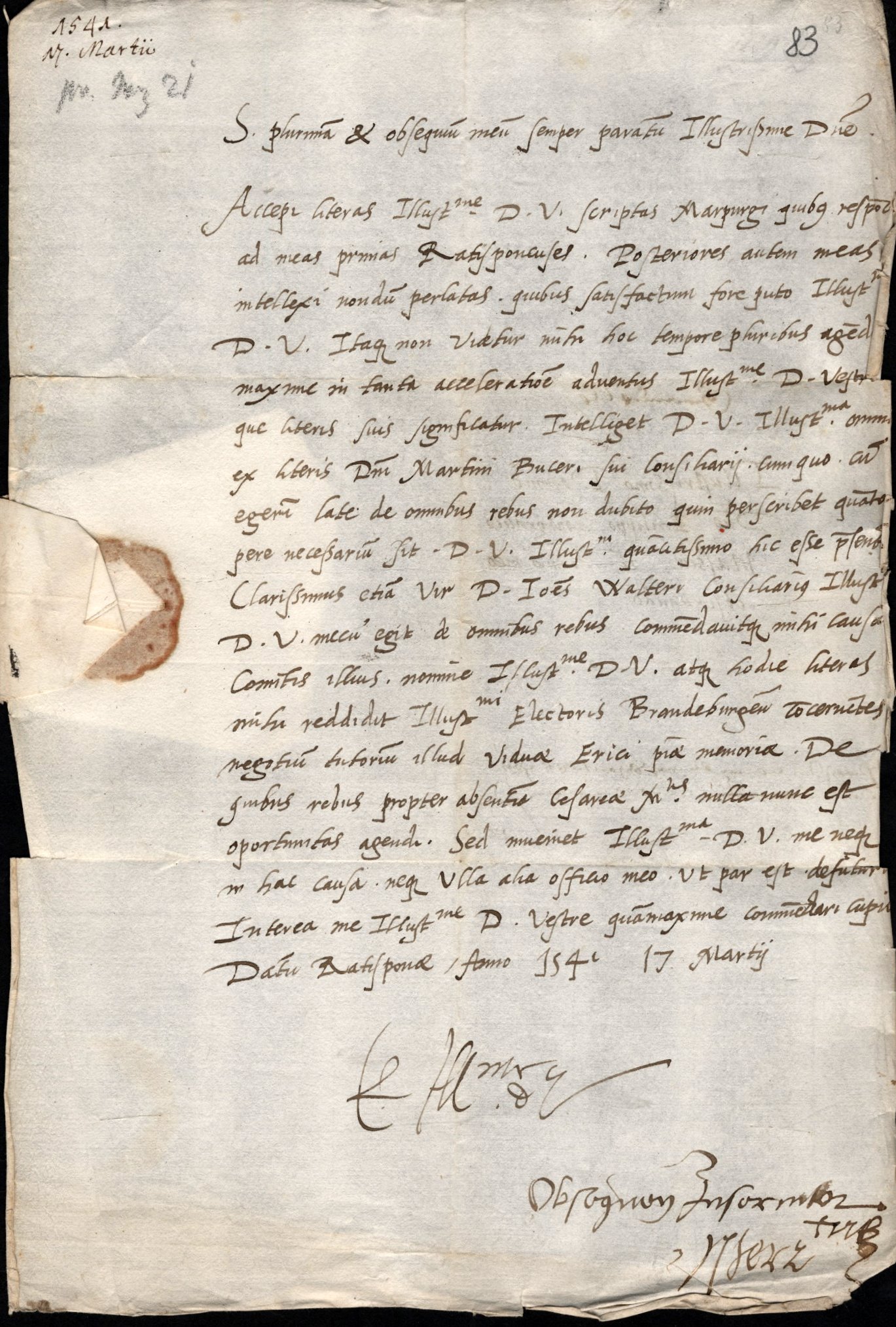 Granvella an Landgraf Philipp I., 20. März 1541