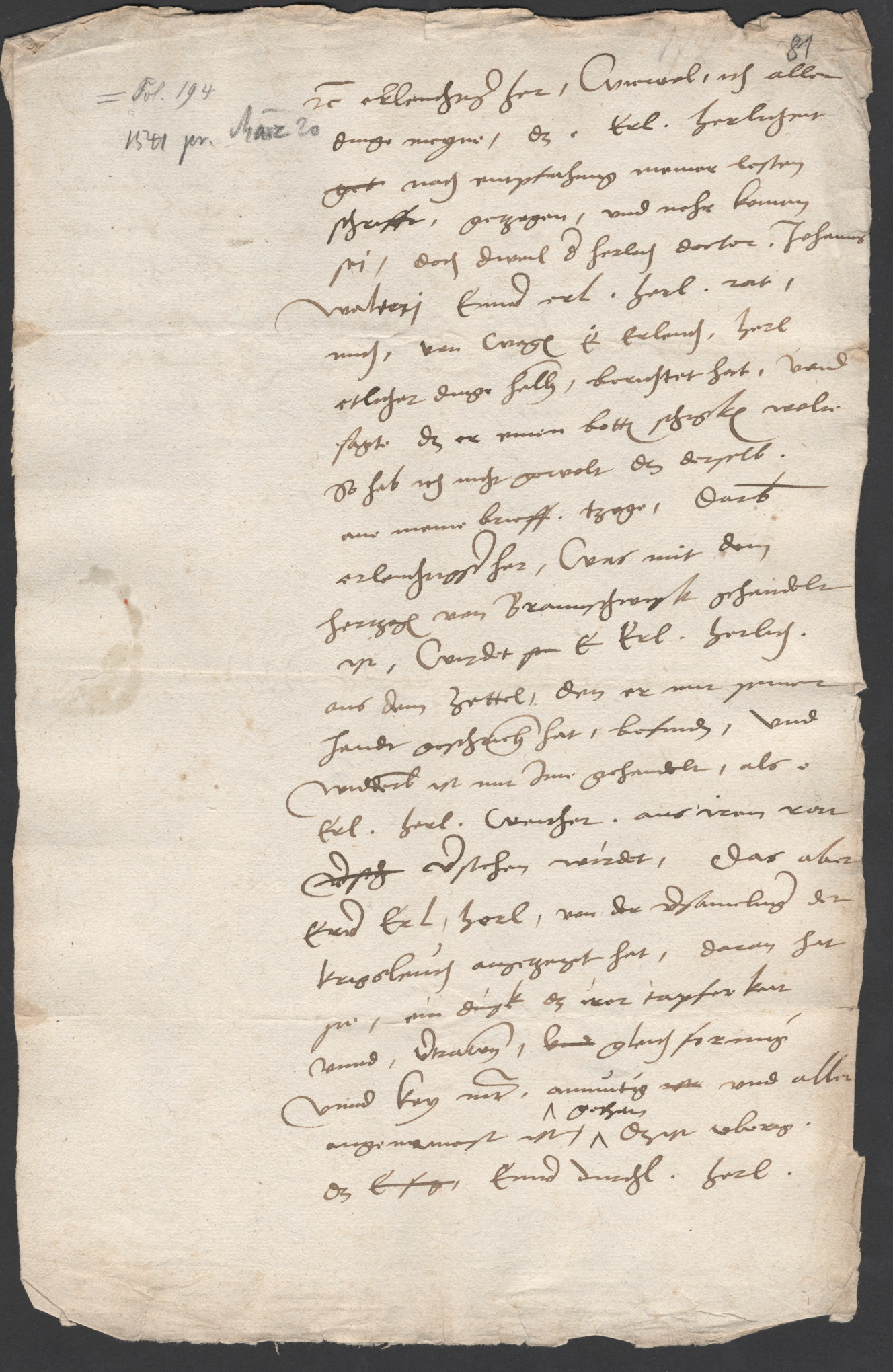Granvella an Landgraf Philipp I., 20. März 1541