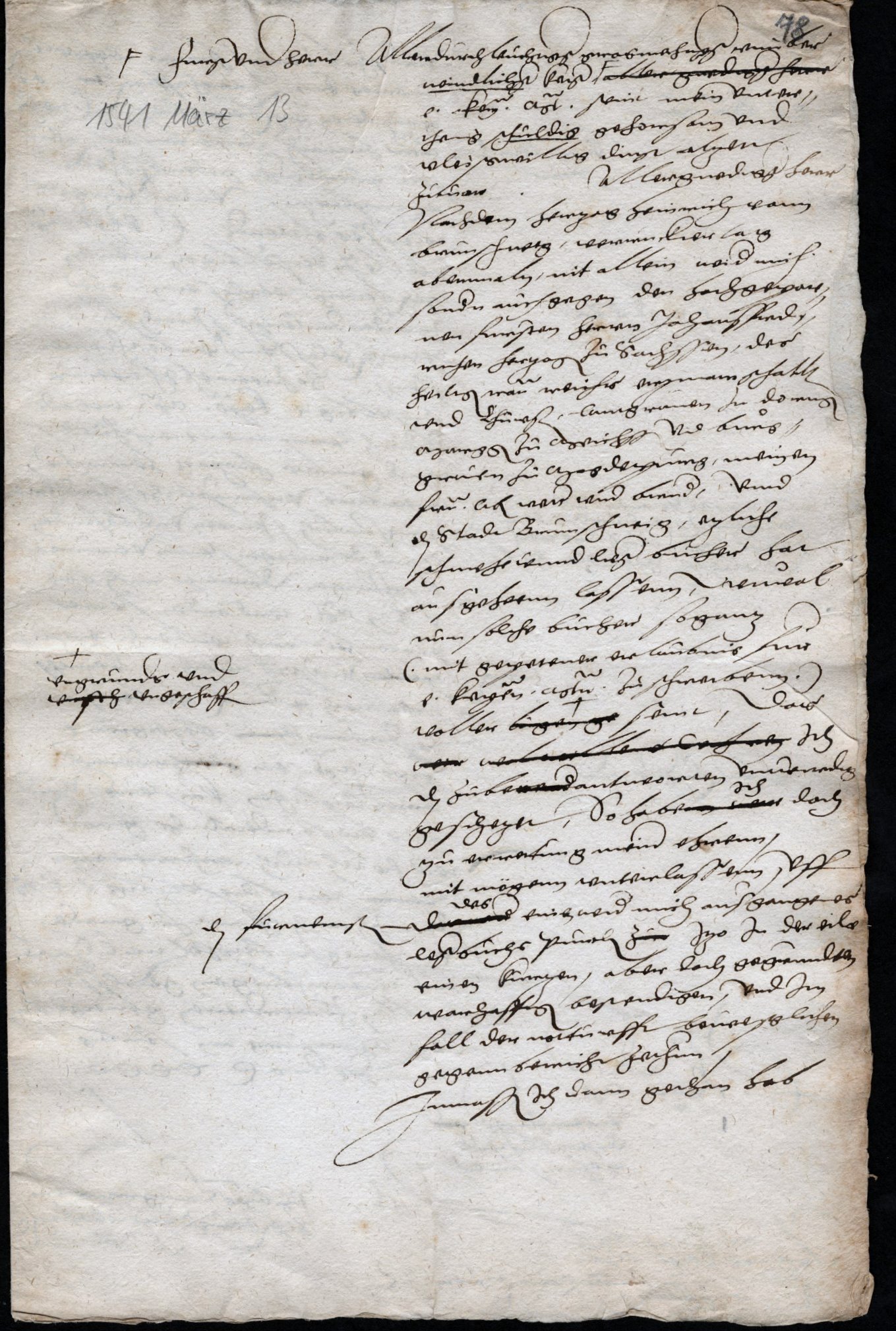 Kaiser Karl V. an das Haus Hessen , 13. März 1541