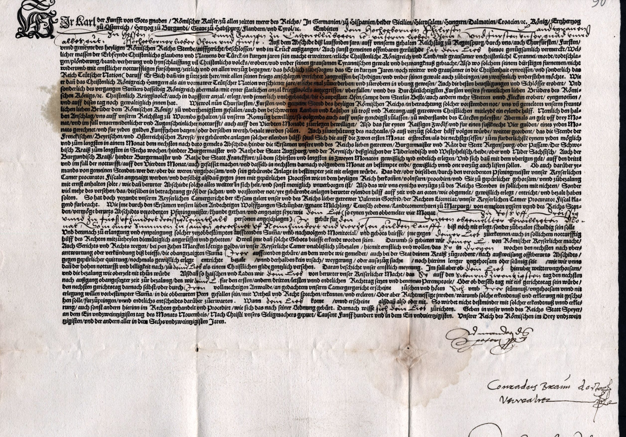 Türkengefahr, 21. November 1541