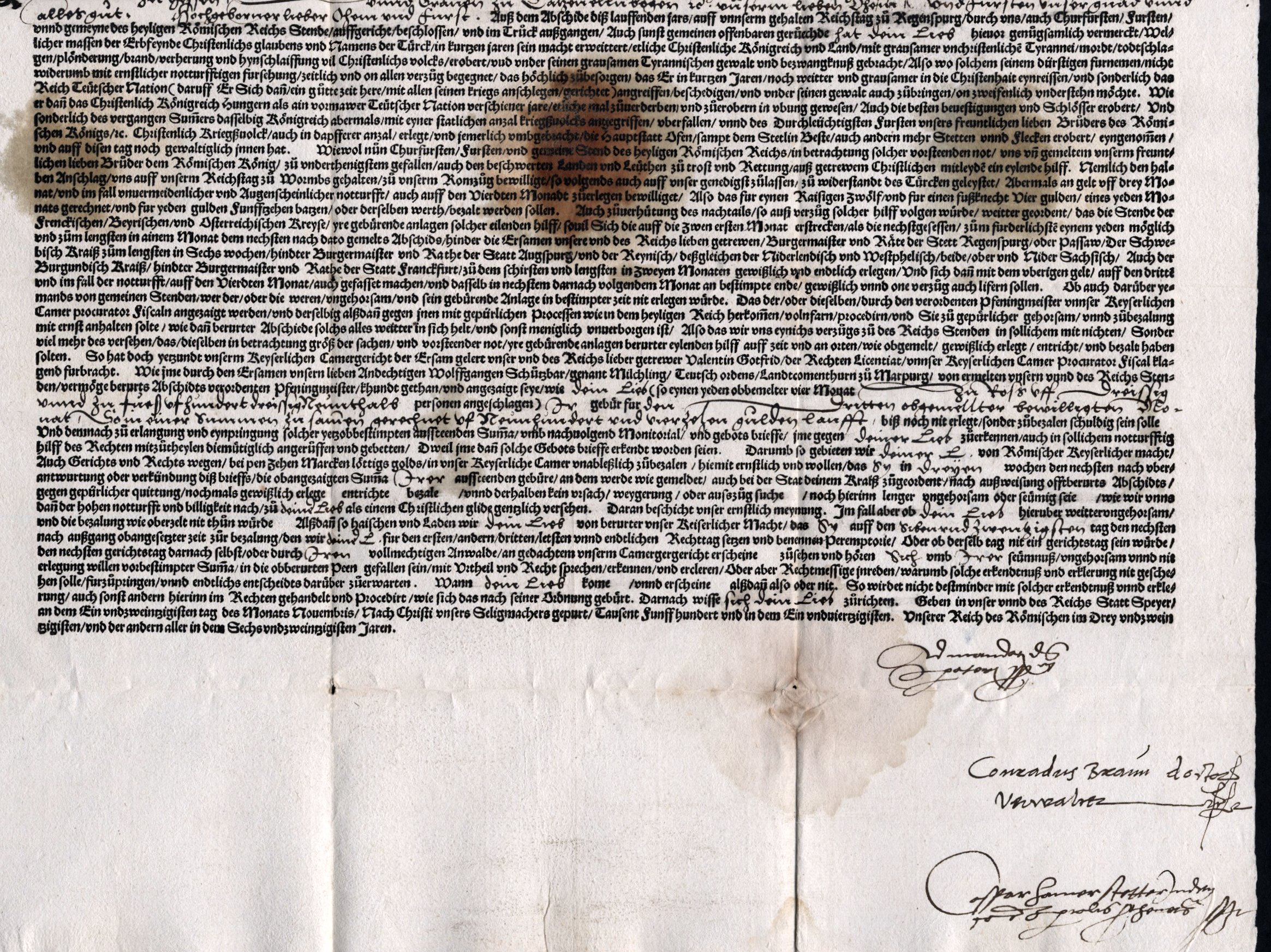 Türkengefahr, 21. November 1541