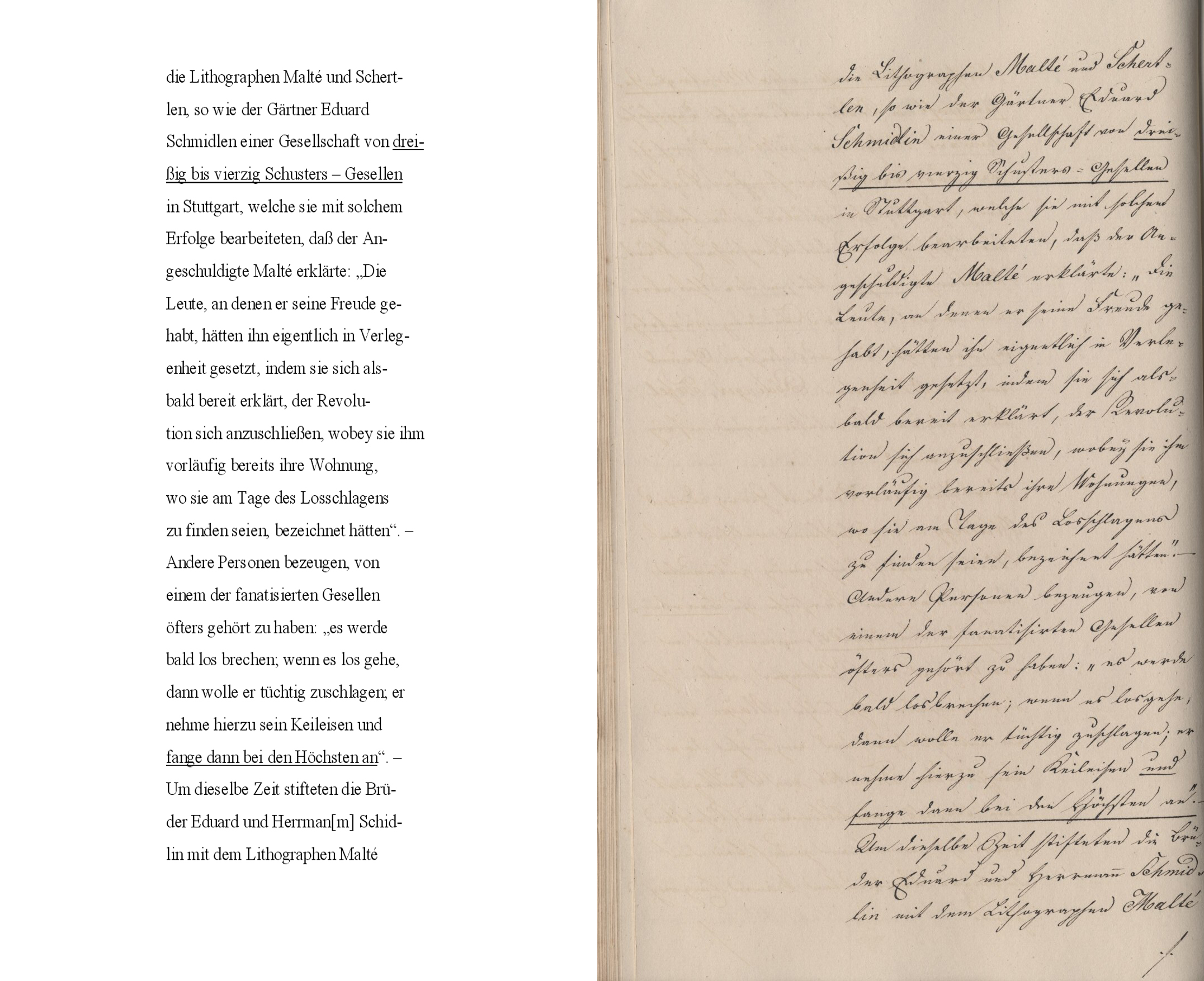 Revolutionäre Umtriebe in dem Königreich Württemberg; insbesondere Militär – Meuterei des Oberlieutennants Koseritz. (§ 7) IV