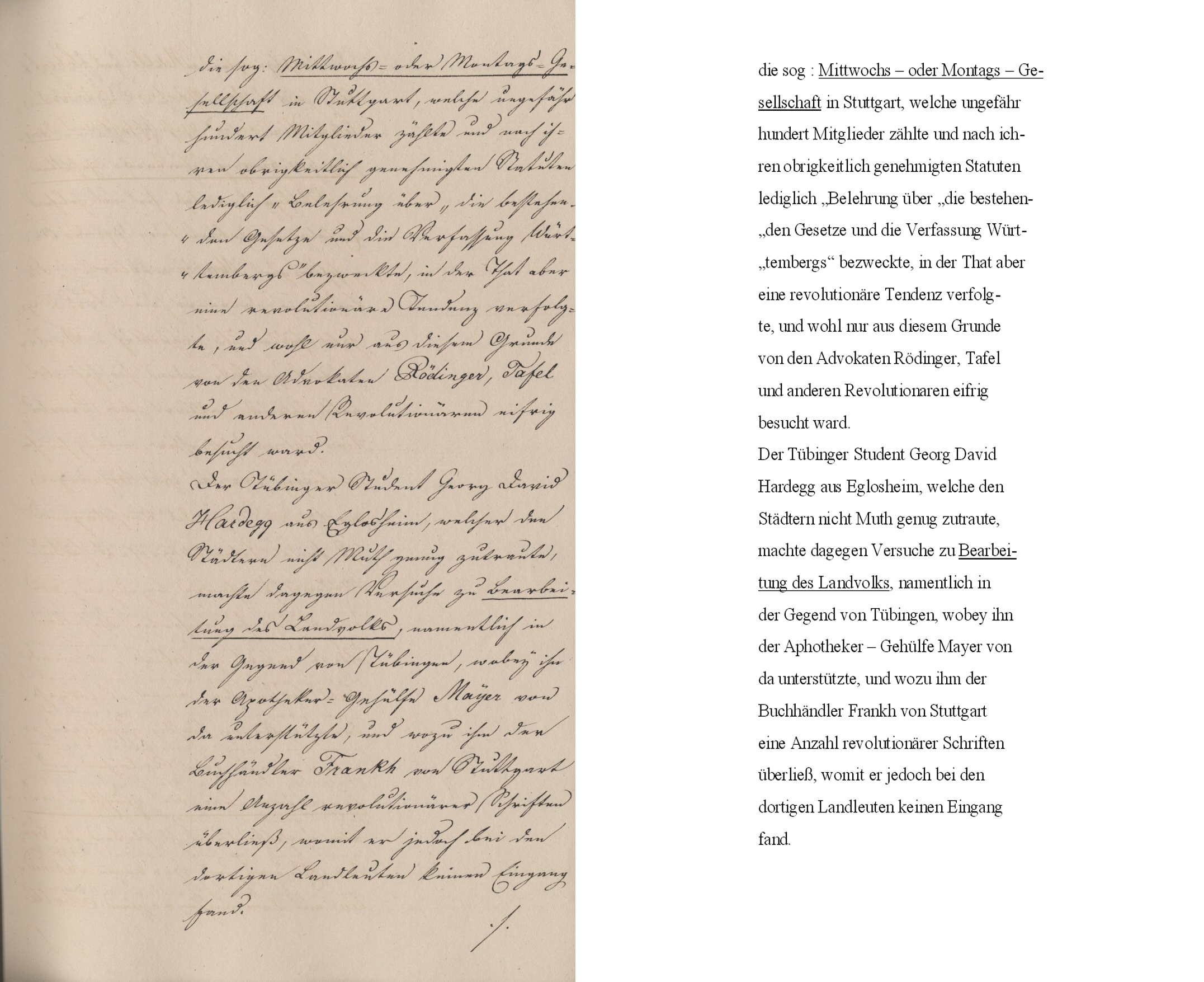 Revolutionäre Umtriebe in dem Königreich Württemberg; insbesondere Militär – Meuterei des Oberlieutennants Koseritz. (§ 7) IV