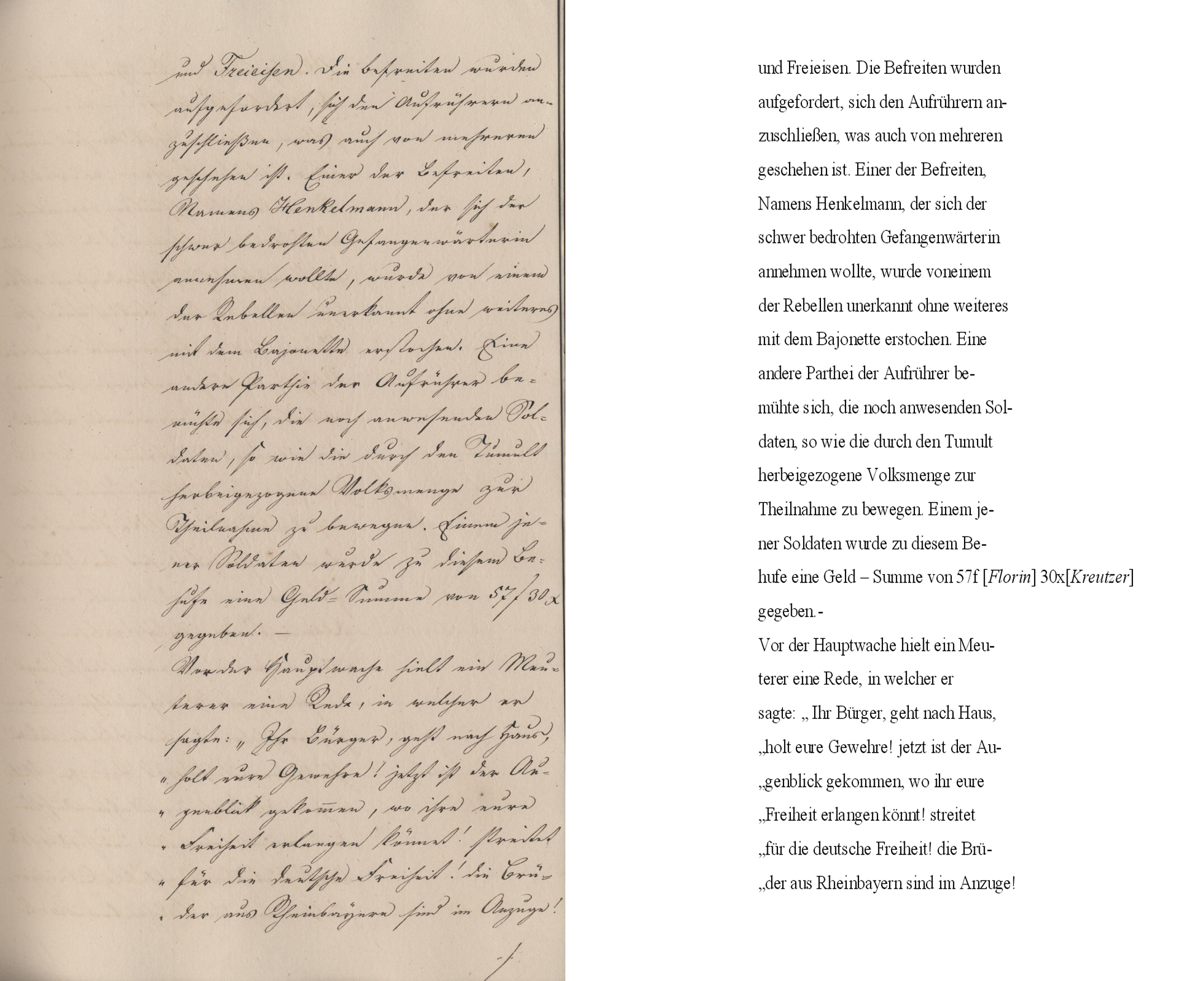 Aufruhr in Frankfurt am 3. April 1833. (§ 11) II