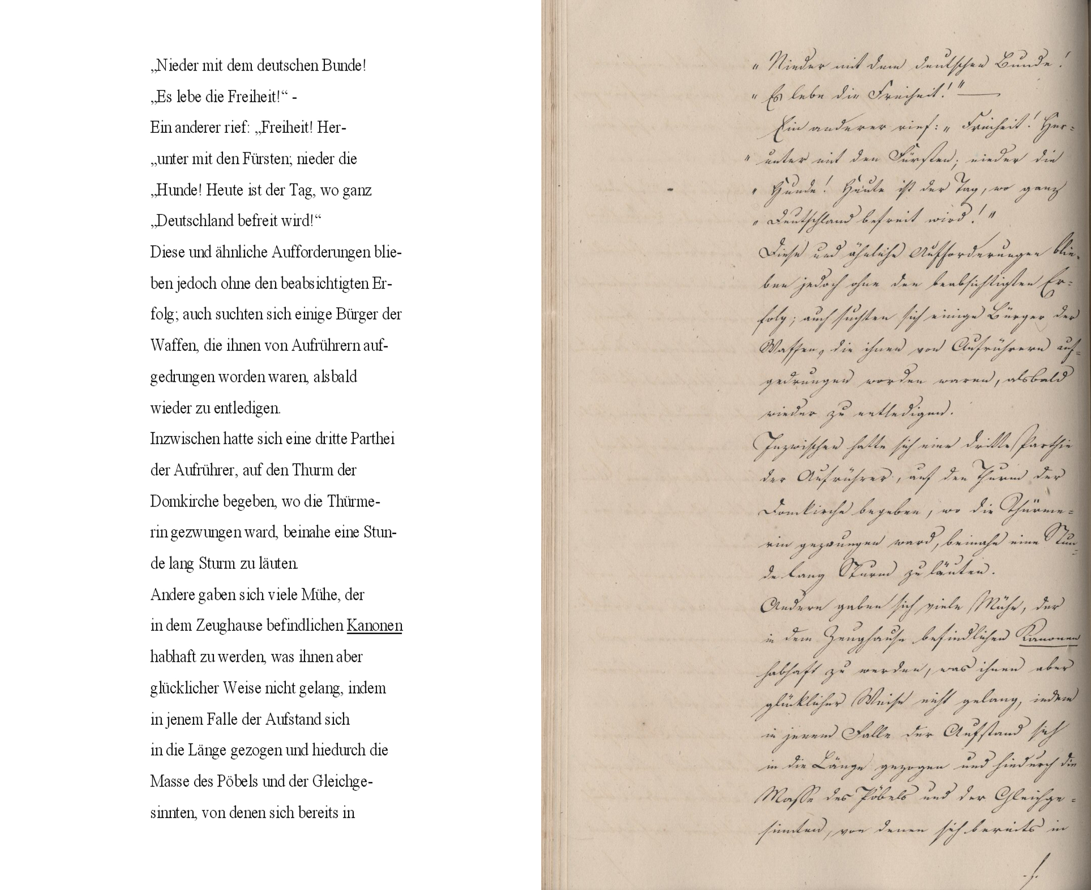 Aufruhr in Frankfurt am 3. April 1833. (§ 11) III