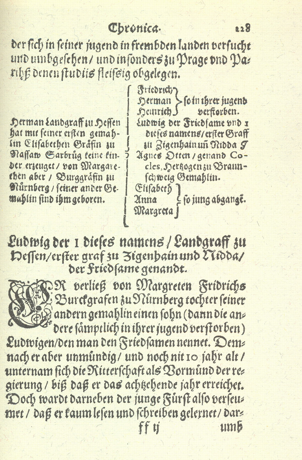 Auszug aus: "Hessische Chronik" von Wilhelm Schäffer, genannt Dillich, 1605