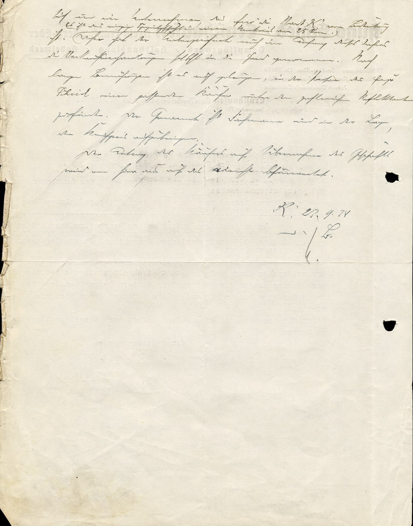Fr. Hugo Schied in Ernsthausen an den Bürgermeister in Kirchhain, btr. Den Antrag auf Übernahme der jüdischen Holzhandlung Z.Stern in Kirchhain, 21. September 1938