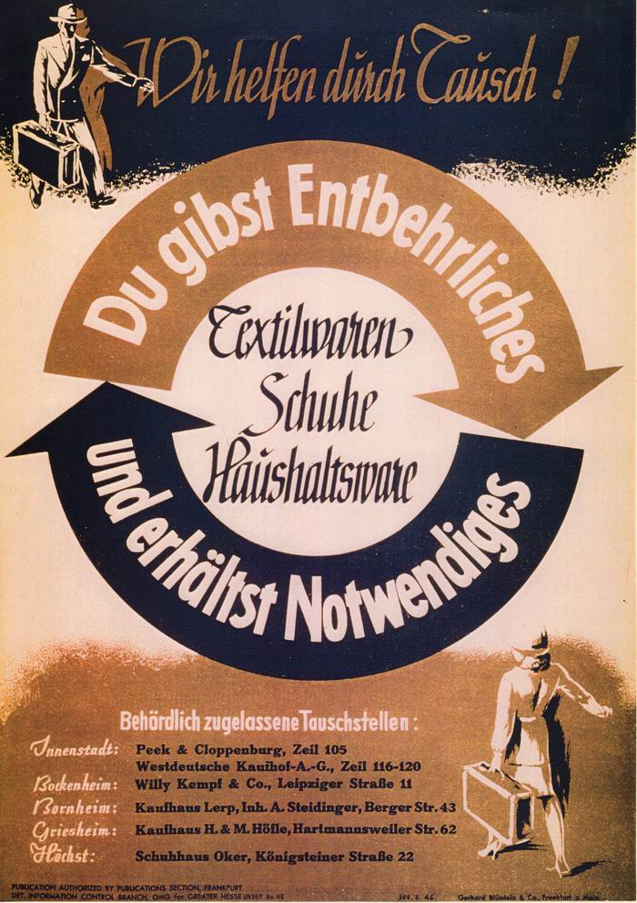 Plakat: der Tauschzentralen Frankfurt