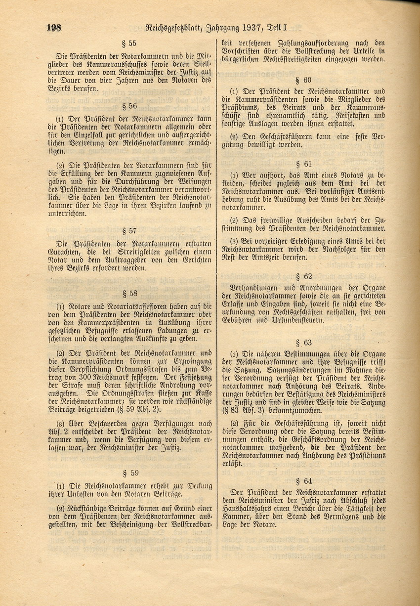 Reichsnotarverordnung: Verbot der Bestellung zum Notar für Juden, 13. Februar 1937.