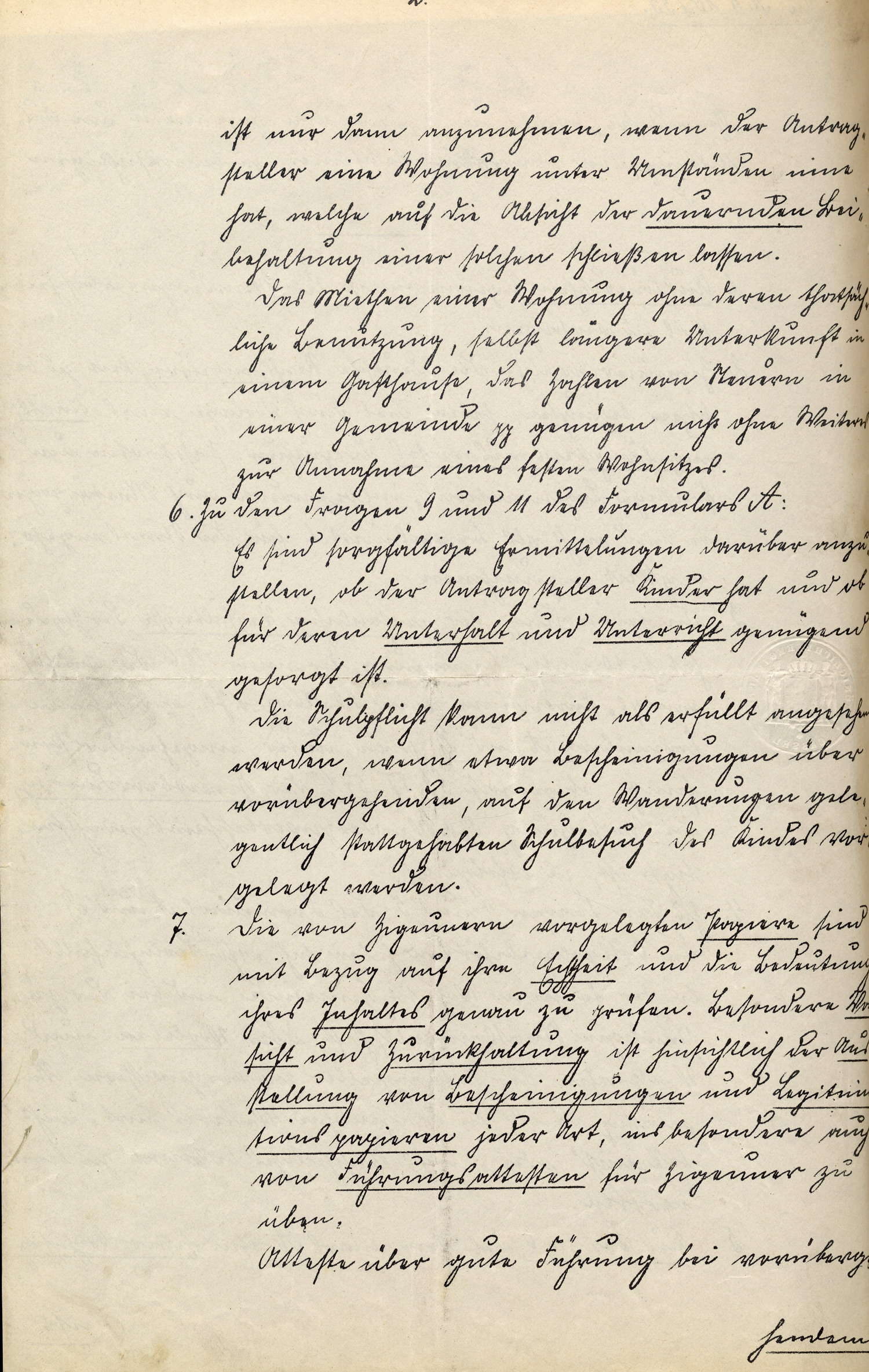 Anlage zur Rundverfügung des Regierungspräsidenten von Kassel mit Grundsätzen zur Erteilung von Wandergewerbescheinen für Sinti und Roma, 26. Oktober 1900