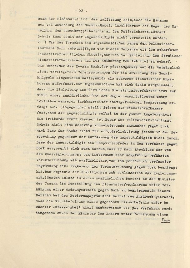 Dienststrafsache gegen Dr. Hohenstein: Aberkennung des Ruhegehaltes, der Hinterbliebenenversorgung und der Amtsbezeichnung (S. 1-66, Auszüge)