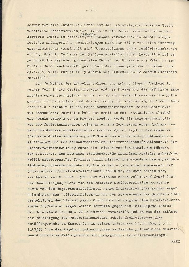 Dienststrafsache gegen Dr. Hohenstein: Aberkennung des Ruhegehaltes, der Hinterbliebenenversorgung und der Amtsbezeichnung (S. 1-66, Auszüge)