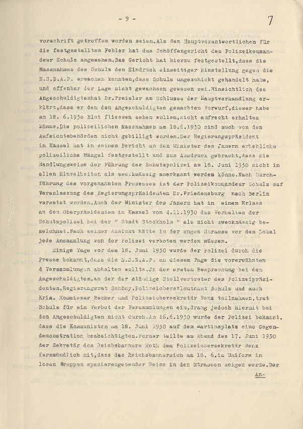 Dienststrafsache gegen Dr. Hohenstein: Aberkennung des Ruhegehaltes, der Hinterbliebenenversorgung und der Amtsbezeichnung (S. 1-66, Auszüge)