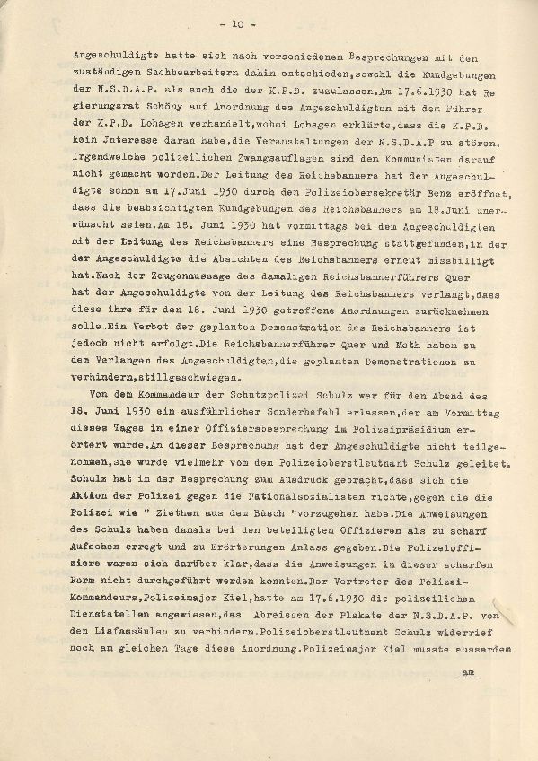 Dienststrafsache gegen Dr. Hohenstein: Aberkennung des Ruhegehaltes, der Hinterbliebenenversorgung und der Amtsbezeichnung (S. 1-66, Auszüge)