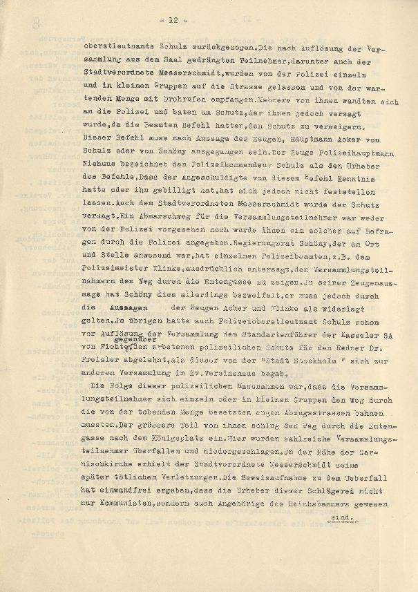 Dienststrafsache gegen Dr. Hohenstein: Aberkennung des Ruhegehaltes, der Hinterbliebenenversorgung und der Amtsbezeichnung (S. 1-66, Auszüge)