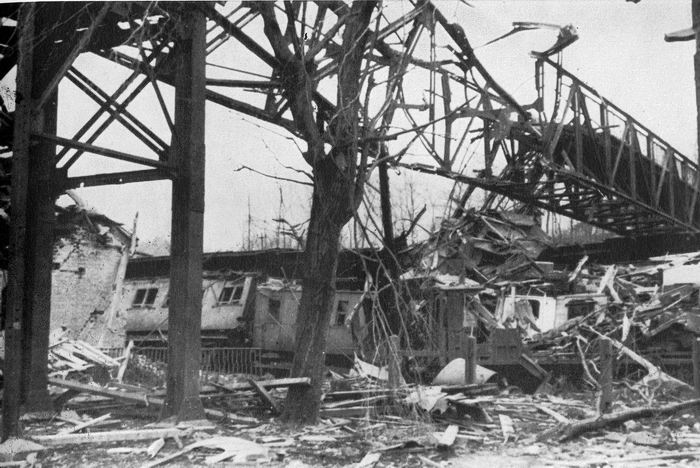 Fotos: Der zerstörte Marburger Hauptbahnhof nach dem Luftangriff vom 22. Februar 1945