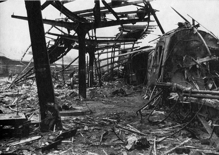 Fotos: Der zerstörte Marburger Hauptbahnhof nach dem Luftangriff vom 22. Februar 1945