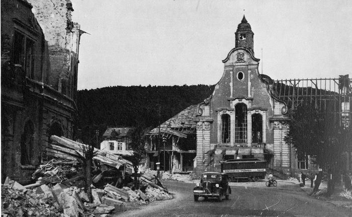 Fotos: Der zerstörte Marburger Hauptbahnhof nach dem Luftangriff vom 22. Februar 1945