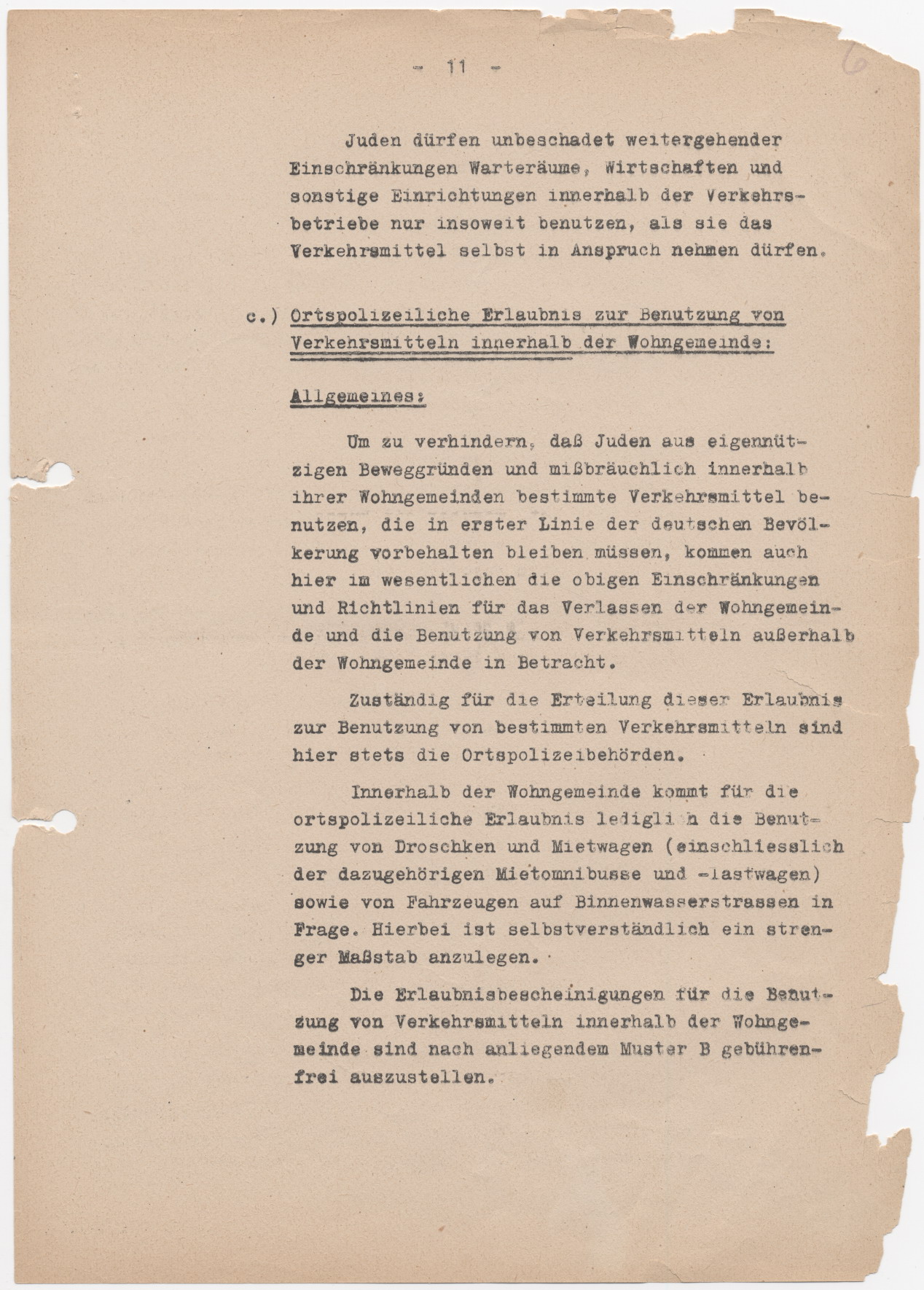 Schreiben des Reichsministers des Inneren, Heydrich, bezüglich der Kennzeichnungspflicht für Juden, Berlin 15.09.1941
