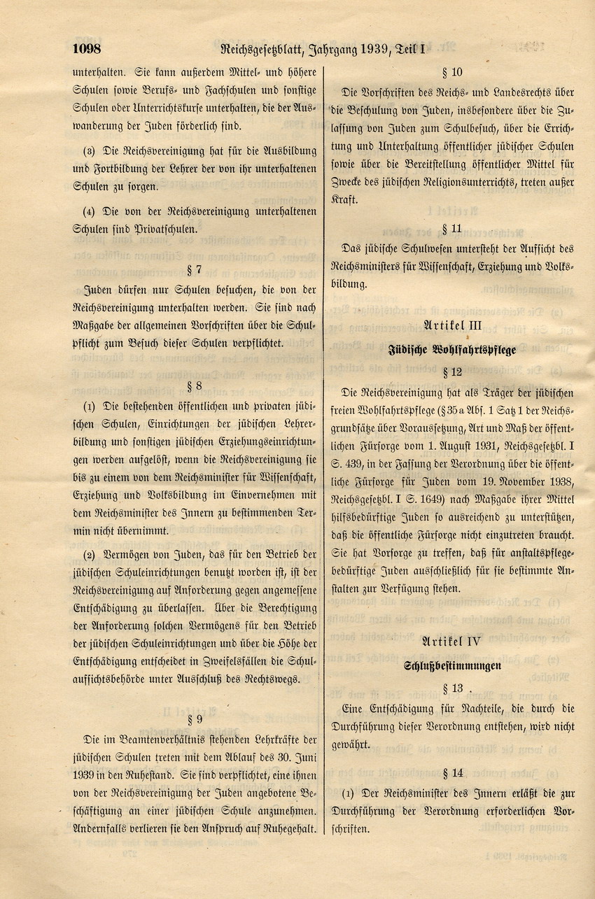 Zweite Verordnung zur Durchführung der Verordnung über den Einsatz des jüdischen Vermögens, 18. Januar 1940.