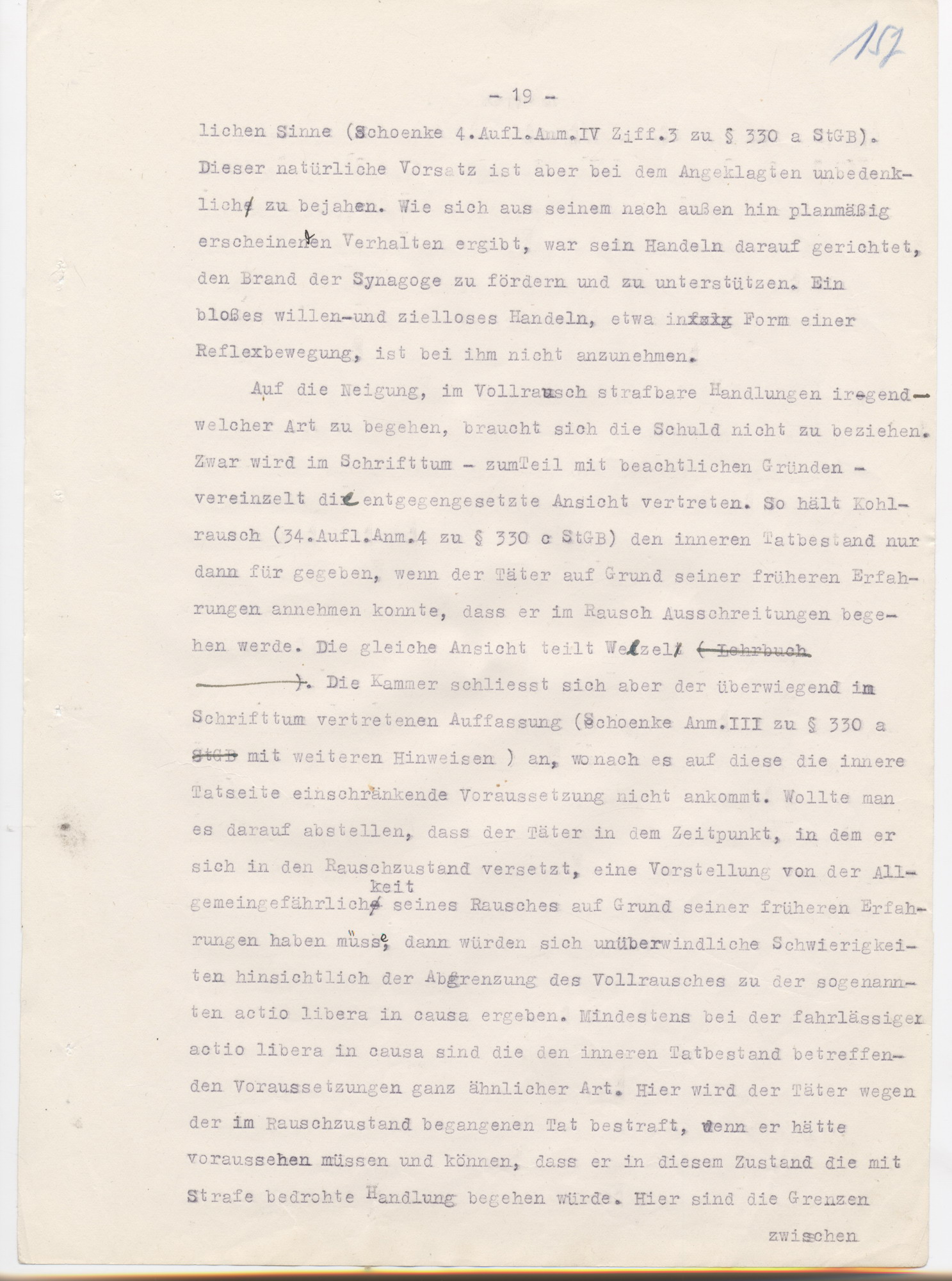 Urteil des Landgerichts Kassel in der Strafsache wegen der Brandstiftung der Synagoge in Fulda im November 1938, Fulda, 15. Juni 1950