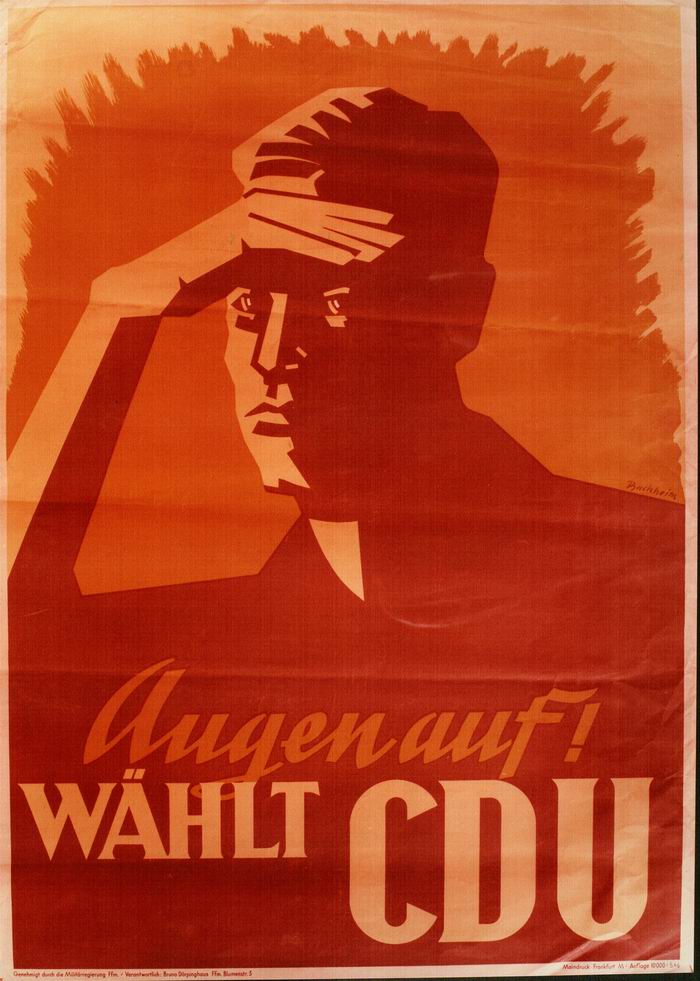 Plakat: "Augen auf - wählt CDU"