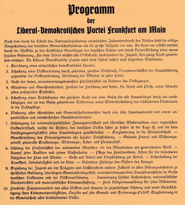 Programm der LDP Frankfurt