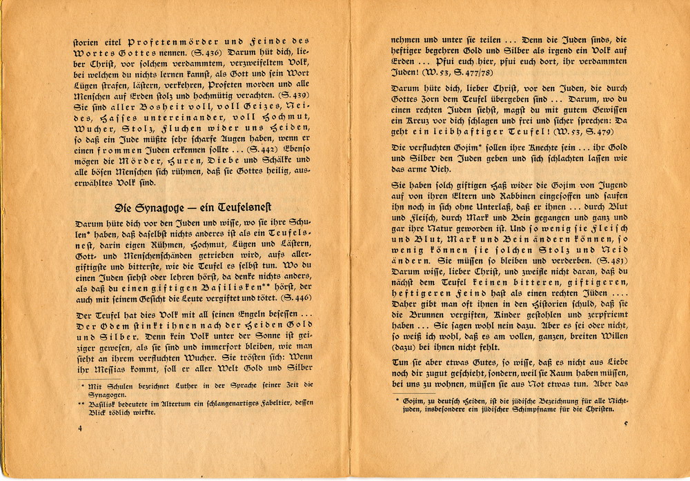 Landesbischof Martin Sasse (Thüringen),  Martin Luther über die Juden:  Weg mit ihnen!, November 1938 [Originalschrift]