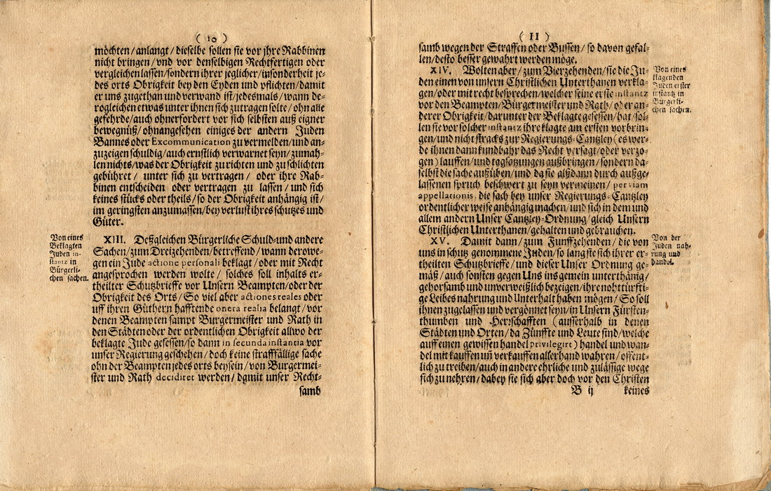 Judenordnung von 1679 erlassen durch Landgraf Karl zu Hessen-Kassel