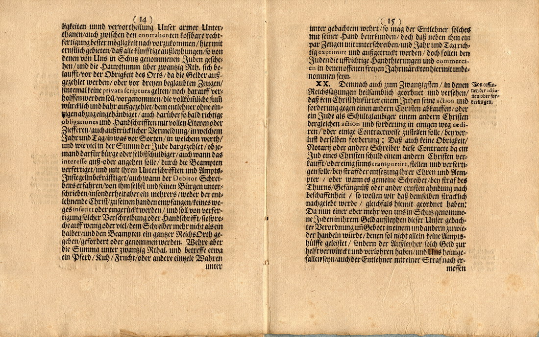 Judenordnung von 1679 erlassen durch Landgraf Karl zu Hessen-Kassel