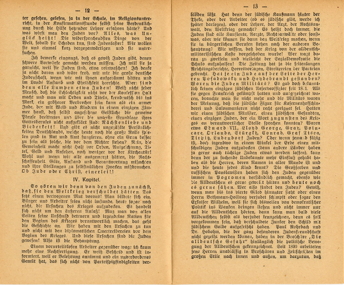 "Juden, Weltkrieg, Revolution" von Bruno Lange aus dem Jahre 1919