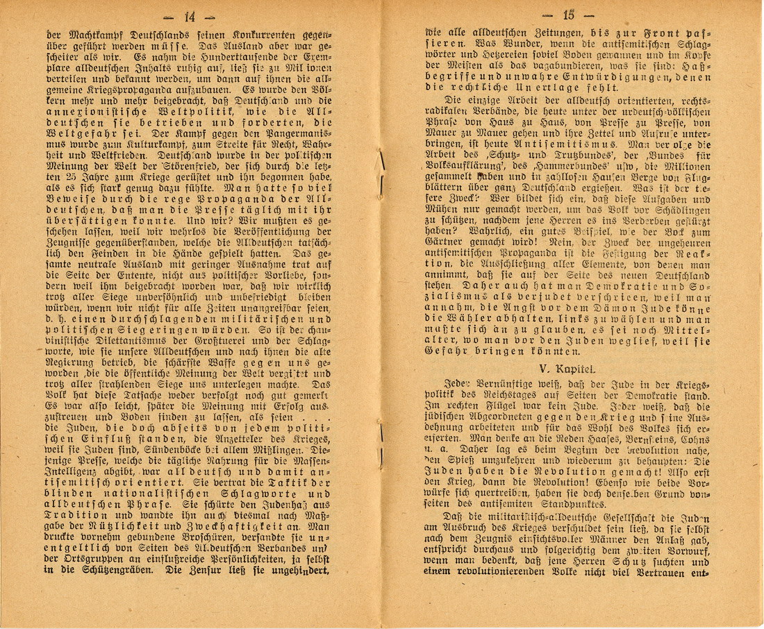 "Juden, Weltkrieg, Revolution" von Bruno Lange aus dem Jahre 1919