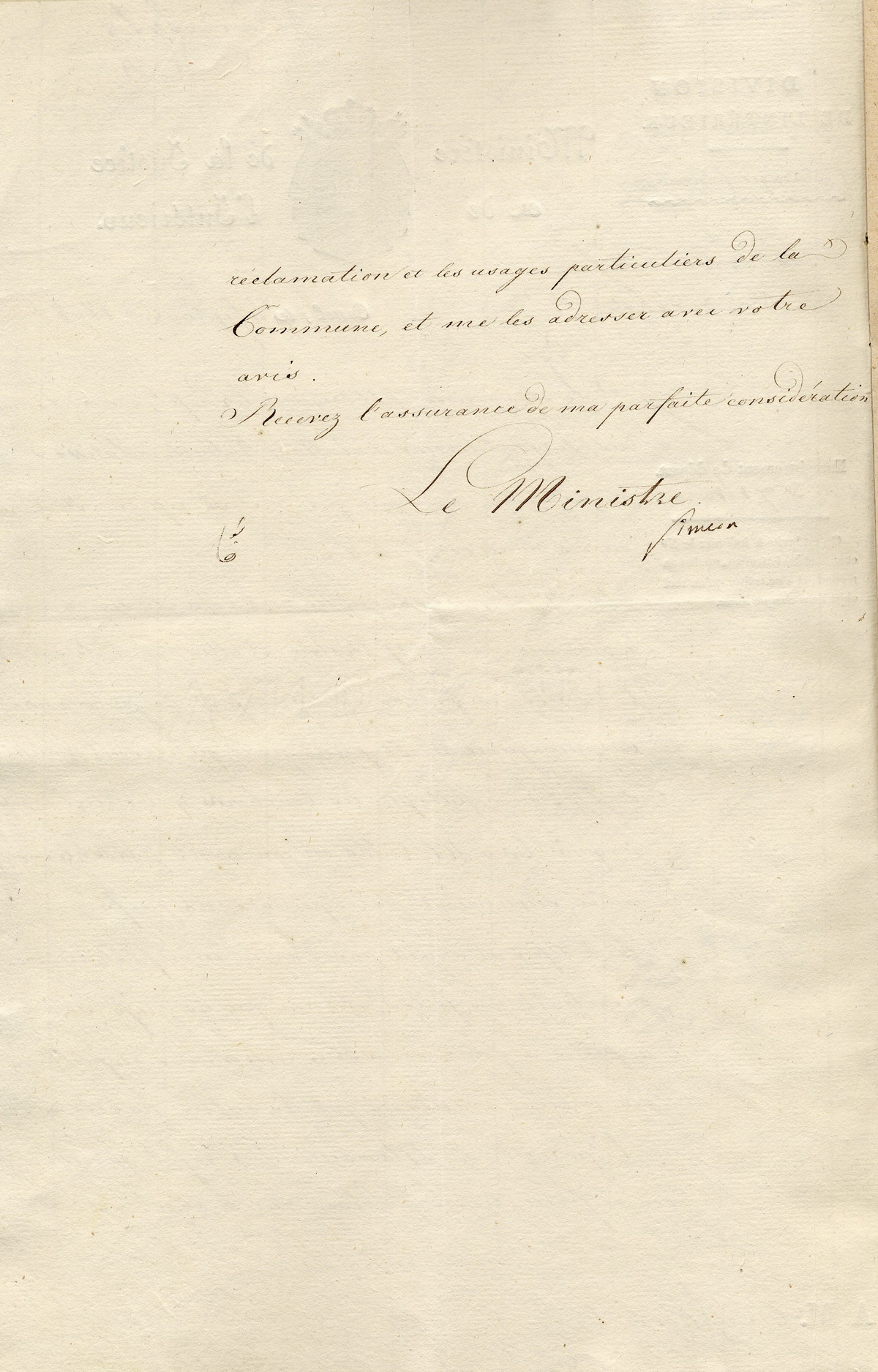 Schreiben des Justiz- und Innenministers des Königreichs Westphalen am 4. September 1808 an den Präfekten des Werra-Départements betreffend einer Beschwerde zweier Juden aus Neukirchen