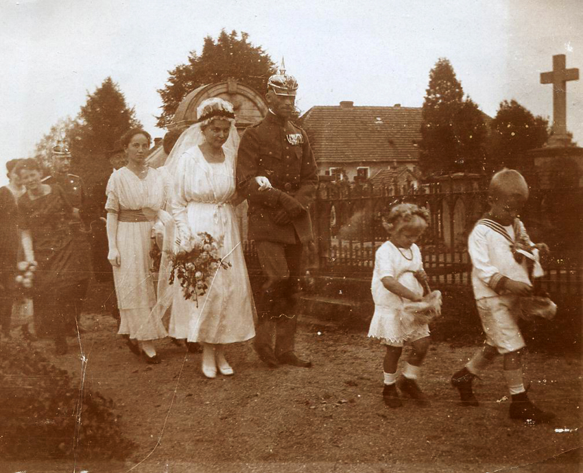 Bilder der Hochzeit von Erich Fellgiebel, um 1920