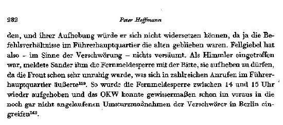Peter Hoffmann über General Fellgiebels Rolle am 20. Juli 1944, in: "Vierteljahreshefte für Zeitgeschichte", Juli 1964
