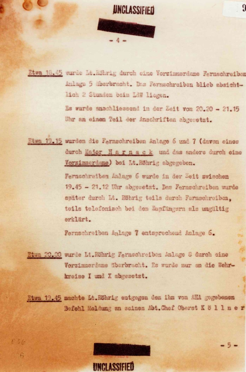 Bericht des Generalleutnant Thiele zu den Vorgängen des 20.7.1944, 22. Juli 1944