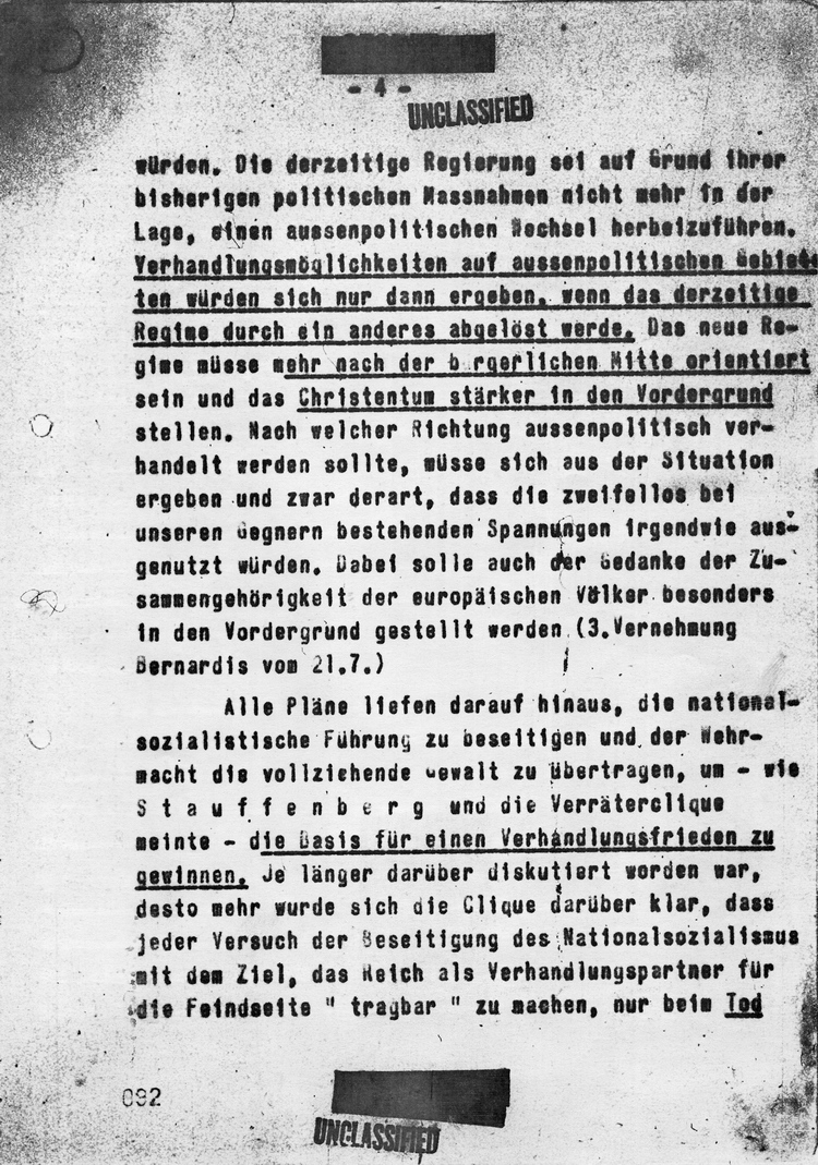 Kaltenbrunnerbericht über die Verschwörung des 20. Juli 1944, 24. Juli 1944