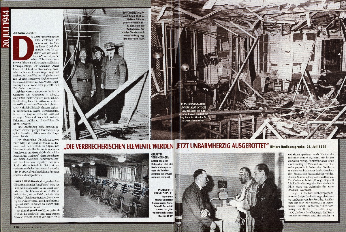 Sternartikel zum 20. Juli 1944 Teil 2 "Hitlers Rache" vom 8. Juli 2004